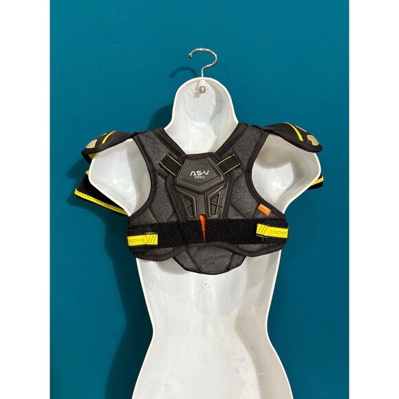 CCM Tacks AS-V Pro Hockey Shoulder Pads Youth Medium Black and Yellow - Picture 2 of 4